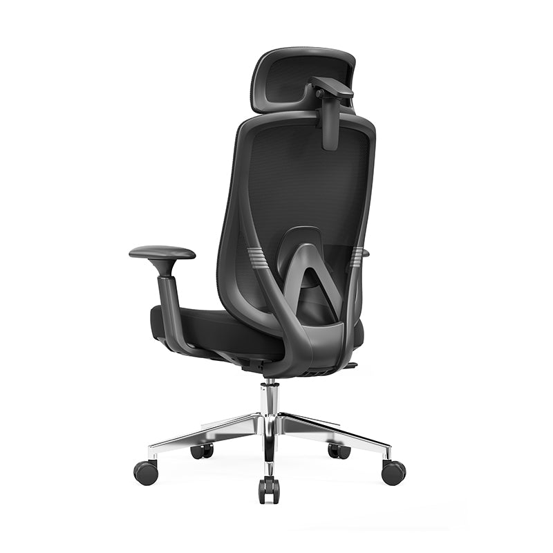 Modern Minimalist High-Back Mesh Executive Desk Chair - 4D Adjustable Headrest & Lumbar Support Silent Caster Ergonomic Office Chair For Home Office Lumendat