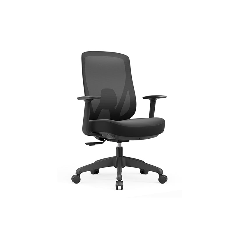 Modern Minimalist Mid-Back Mesh Office Chair - Adaptive Lumbar Support Tilt Adjustment Silent Casters Desk Chair For Home Office Lumendat