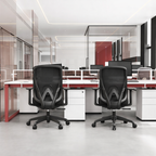 Modern Minimalist Mid-Back Mesh Office Chair - Adaptive Lumbar Support Tilt Adjustment Silent Casters Desk Chair For Home Office Lumendat