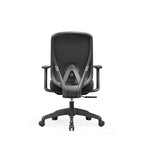 Modern Minimalist Mid-Back Mesh Office Chair - Adaptive Lumbar Support Tilt Adjustment Silent Casters Desk Chair For Home Office Lumendat