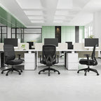 Modern Minimalist Mid-Back Mesh Office Chair - Adaptive Lumbar Support Tilt Adjustment Silent Casters Desk Chair For Home Office Lumendat