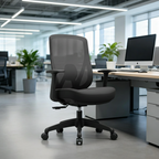 Modern Minimalist Mid-Back Mesh Office Chair - Adaptive Lumbar Support Tilt Adjustment Silent Casters Desk Chair For Home Office Lumendat
