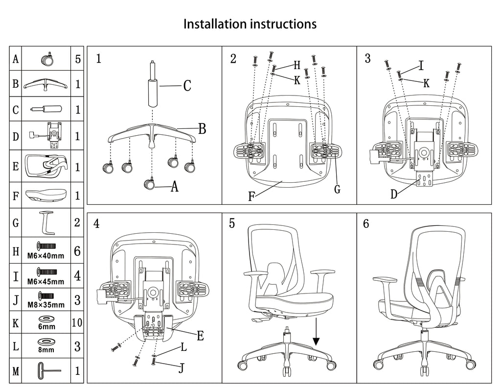 Modern Minimalist Mid-Back Mesh Office Chair - Adaptive Lumbar Support Tilt Adjustment Silent Casters Desk Chair For Home Office Lumendat