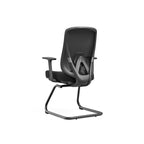 Sleek Minimalist Bow Reception Chair - Breathable Mesh Pressure-Relief Cushion High-Resilience Sponge Desk Chair For Home Office Lumendat