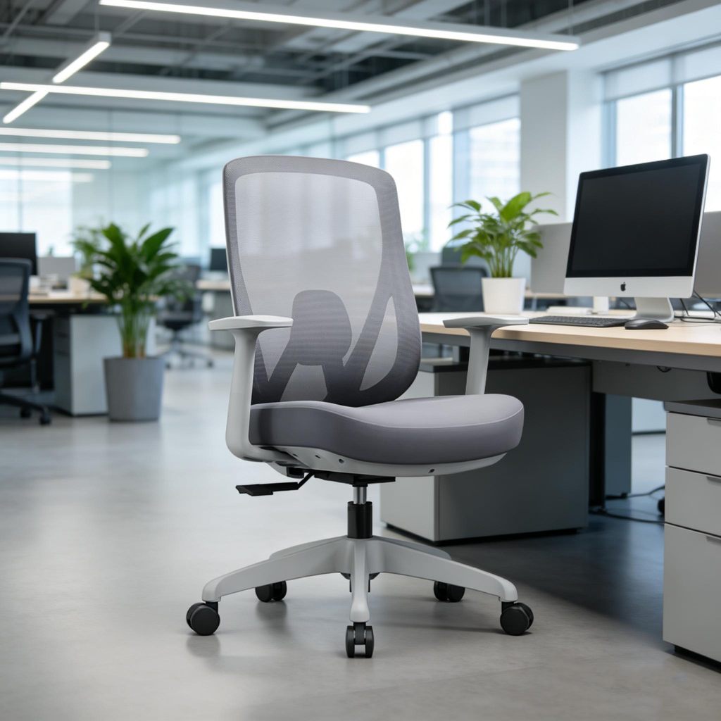 Modern Minimalist Mid-Back Mesh Executive Chair - Tilt Adjustment Silent Casters Desk Chair For Home Office Lumendat