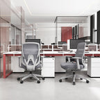 Modern Minimalist Mid-Back Mesh Executive Chair - Tilt Adjustment Silent Casters Desk Chair For Home Office Lumendat