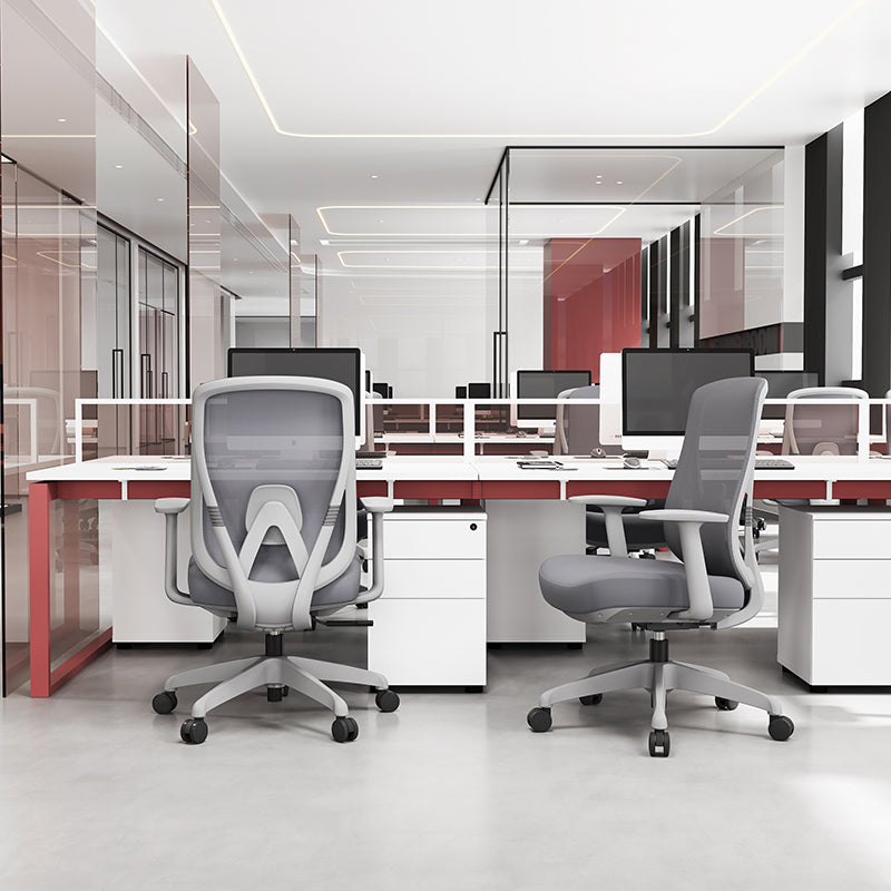 Modern Minimalist Mid-Back Mesh Executive Chair - Tilt Adjustment Silent Casters Desk Chair For Home Office Lumendat