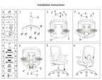 Modern Minimalist Mid-Back Mesh Executive Chair - Tilt Adjustment Silent Casters Desk Chair For Home Office Lumendat