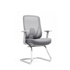 Modern Minimalist Mesh Bow Reception Chair - Tear-Resistant Mesh & Lumbar Support Business Use Desk Chair For Home Office Lumendat