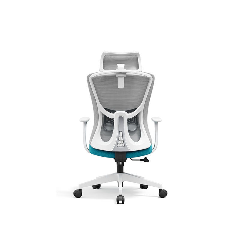 Modern Minimalist High-Back Mesh Office Chair - Adjustable Headrest Ergonomic Lumbar Support Silent Casters Desk Chair For Home Office Lumendat