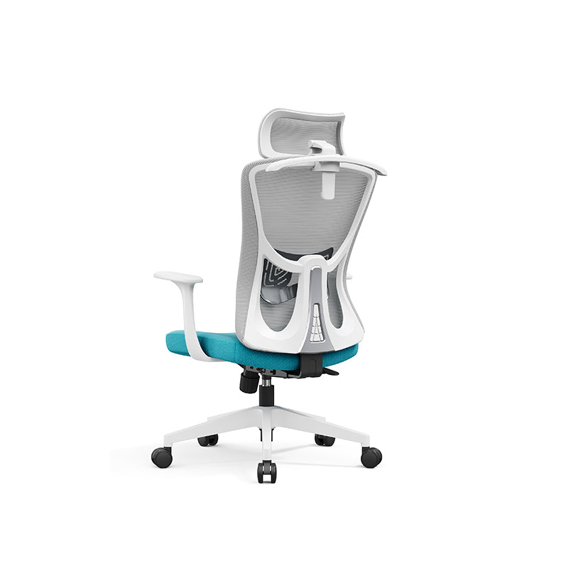 Modern Minimalist High-Back Mesh Office Chair - Adjustable Headrest Ergonomic Lumbar Support Silent Casters Desk Chair For Home Office Lumendat