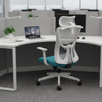 Modern Minimalist High-Back Mesh Office Chair - Adjustable Headrest Ergonomic Lumbar Support Silent Casters Desk Chair For Home Office Lumendat
