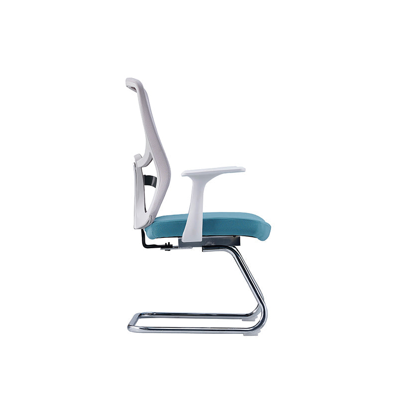 Modern Minimalist Mesh Cantilever Reception Chair - Breathable Backrest Ergonomic Lumbar Support Business-Ready Versatile Design Desk Chair For Home Office Lumendat