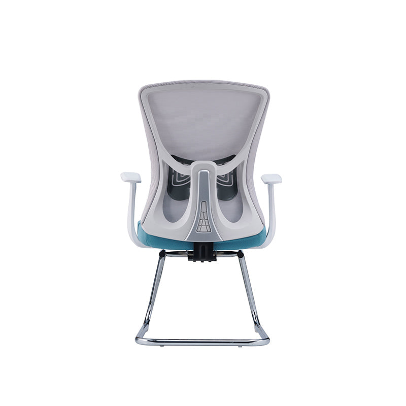 Modern Minimalist Mesh Cantilever Reception Chair - Breathable Backrest Ergonomic Lumbar Support Business-Ready Versatile Design Desk Chair For Home Office Lumendat
