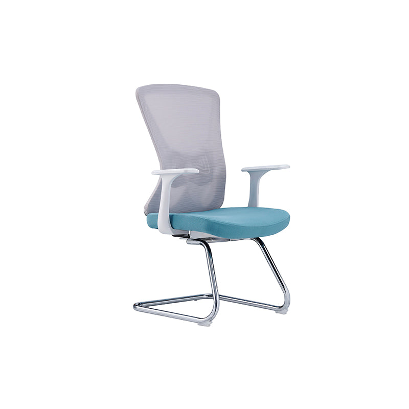 Modern Minimalist Mesh Cantilever Reception Chair - Breathable Backrest Ergonomic Lumbar Support Business-Ready Versatile Design Desk Chair For Home Office Lumendat
