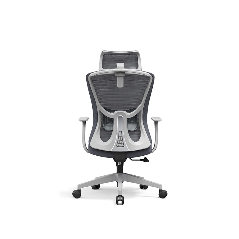 Modern Minimalist High-Back Mesh Staff Office Chair - Adjustable Headrest With Hanger Silent Casters Desk Chair For Home Office Lumendat
