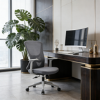 Minimalist Reinforced Mesh Desk Chair - Durable PP Base & Breathable Backrest Cost-Effective Seating Office Chair For Home Office Lumendat
