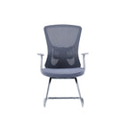 Modern Minimalist Mesh Cantilever Reception Chair - Breathable Mesh Ergonomic Electroplated Steel Frame Office Chair For Home Office Lumendat