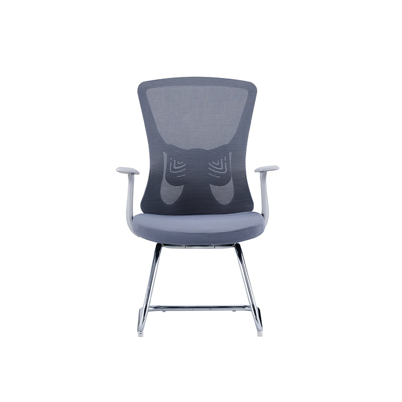 Modern Minimalist Mesh Cantilever Reception Chair - Breathable Mesh Ergonomic Electroplated Steel Frame Office Chair For Home Office Lumendat