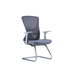 Modern Minimalist Mesh Cantilever Reception Chair - Breathable Mesh Ergonomic Electroplated Steel Frame Office Chair For Home Office Lumendat