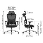 Modern Minimalist High-Back Mesh Executive Chair - High-Load Electroplated Base & Silent Casters Ergonomic Office Chair For Home Office Lumendat