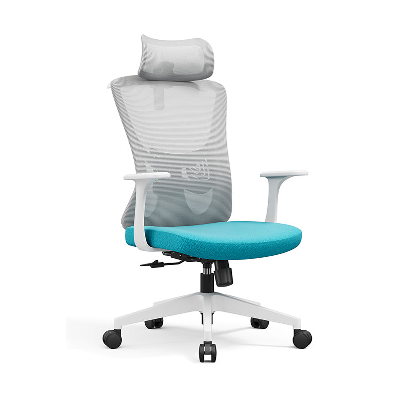 Sleek Minimalist Mesh High-Back Manager Chair - 2D Adjustable TPU Armrests Ergonomic Office Chair For Home Office Lumendat