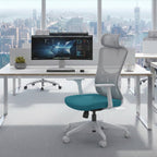 Sleek Minimalist Mesh High-Back Manager Chair - 2D Adjustable TPU Armrests Ergonomic Office Chair For Home Office Lumendat