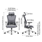 Modern Stylish High-Back Manager Office Chair - Soft Fixed Lumbar Support Electroplated Base Ergonomic Executive Chair For Home Office Lumendat