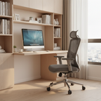 Modern Stylish High-Back Manager Office Chair - Soft Fixed Lumbar Support Electroplated Base Ergonomic Executive Chair For Home Office Lumendat