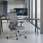 Modern Stylish High-Back Manager Office Chair - Soft Fixed Lumbar Support Electroplated Base Ergonomic Executive Chair For Home Office Lumendat