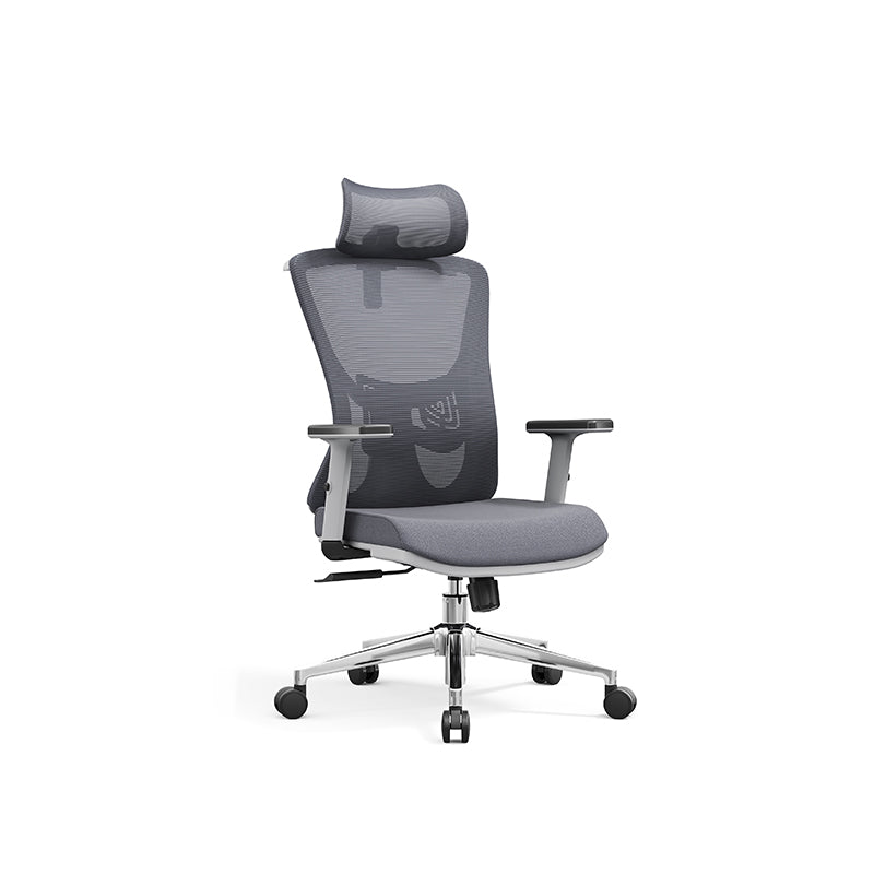 Modern Stylish High-Back Manager Office Chair - Soft Fixed Lumbar Support Electroplated Base Ergonomic Executive Chair For Home Office Lumendat