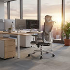 Modern Stylish High-Back Manager Office Chair - Soft Fixed Lumbar Support Electroplated Base Ergonomic Executive Chair For Home Office Lumendat