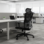 Versatile Minimalist Design High-Back Mesh Staff Chair - Soft Contoured Lumbar Support Office Chair For Home Office Lumendat