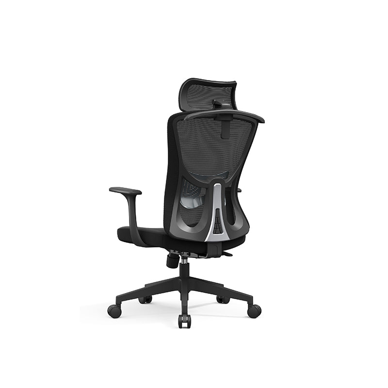 Versatile Minimalist Design High-Back Mesh Staff Chair - Soft Contoured Lumbar Support Office Chair For Home Office Lumendat