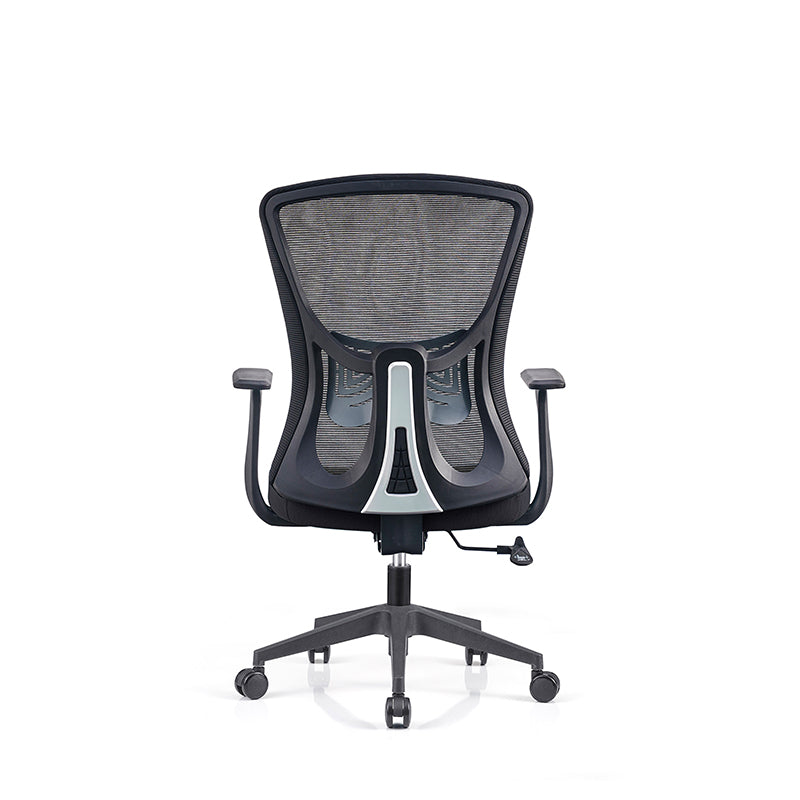 Modern Minimalist Mid-Back Mesh Office Staff Chair - Breathable Mesh Backrest Ergonomic Lumbar Support Desk Chair For Home Office Lumendat