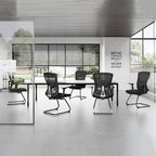 Versatile Business-Ready Design Mesh Cantilever Office Chair - Minimalist High-Strength Breathable Mesh Backrest Desk Chair For Home Office Lumendat