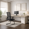 Modern Minimalist Breathable Mesh Office Chair With Lumbar Support - High Density Foam Seat Steel Desk Chair For Home Office Lumendat