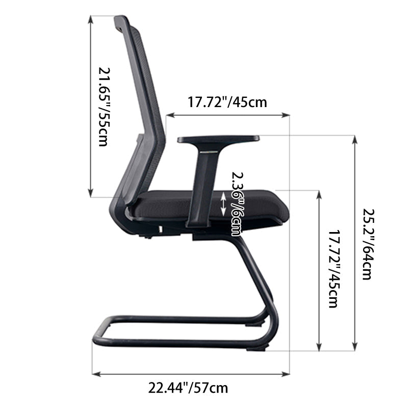Modern Minimalist Breathable Mesh Office Chair With Lumbar Support - High Density Foam Seat Steel Desk Chair For Home Office Lumendat