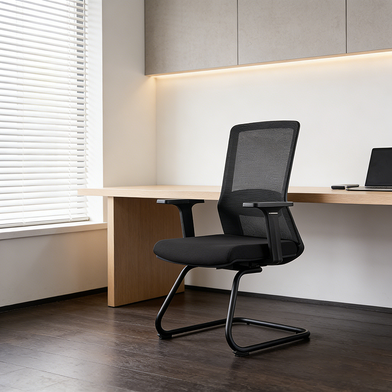 Modern Minimalist Breathable Mesh Office Chair With Lumbar Support - High Density Foam Seat Steel Desk Chair For Home Office Lumendat
