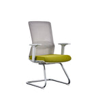 Modern Minimalist Aesthetic Mesh Reception Desk Chair With Lumbar Support - Electroplated Steel Frame Office Chair For Home Office Lumendat