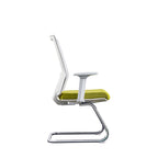 Modern Minimalist Aesthetic Mesh Reception Desk Chair With Lumbar Support - Electroplated Steel Frame Office Chair For Home Office Lumendat