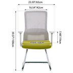 Modern Minimalist Aesthetic Mesh Reception Desk Chair With Lumbar Support - Electroplated Steel Frame Office Chair For Home Office Lumendat