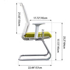 Modern Minimalist Aesthetic Mesh Reception Desk Chair With Lumbar Support - Electroplated Steel Frame Office Chair For Home Office Lumendat