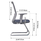 Modern Gray Ergonomic Mesh Visitor Chair With Lumbar Support - Heavy-Duty Cantilever Desk Chair With Electroplated Steel Frame For Home Office Lumendat