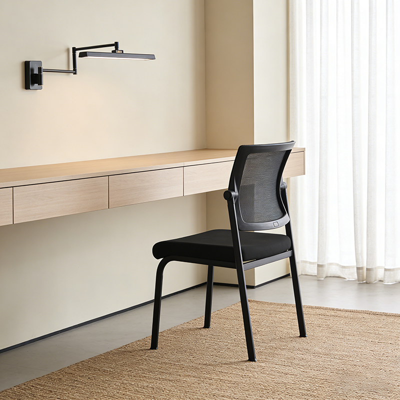 Modern Minimalist Heavy-Duty Meeting Room Chair With Breathable Backrest - Molded Foam Seat Desk Chair For Home Office Lumendat