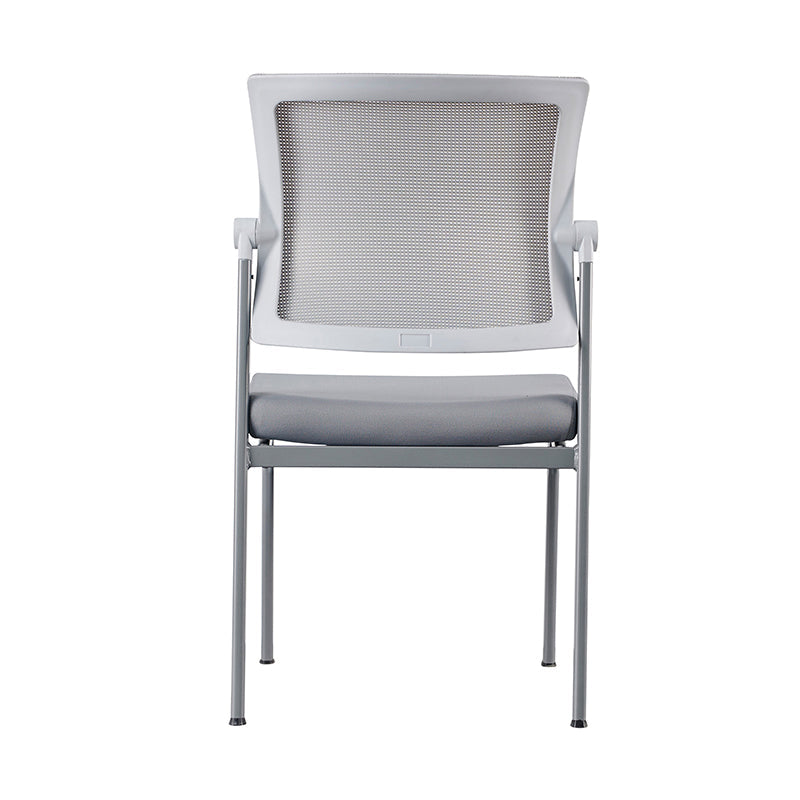 Modern Ergonomic White & Gray Mesh Office Chair - Professional Meeting & Guest Seating With Heavy-Duty Steel Base Desk Chair For Home Office Lumendat