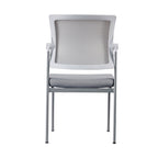 Modern Ergonomic White & Gray Mesh Office Chair - Professional Meeting & Guest Seating With Heavy-Duty Steel Base Desk Chair For Home Office Lumendat