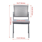 Modern Ergonomic White & Gray Mesh Office Chair - Professional Meeting & Guest Seating With Heavy-Duty Steel Base Desk Chair For Home Office Lumendat