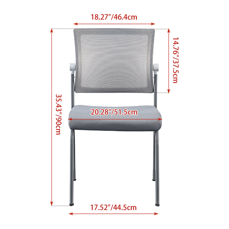 Modern Ergonomic White & Gray Mesh Office Chair - Professional Meeting & Guest Seating With Heavy-Duty Steel Base Desk Chair For Home Office Lumendat