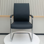 Modern Cantilever Desk Chair With Heavy-Duty Steel Frame & High-Density Foam - Black Executive Office Chair For Home Office Lumendat